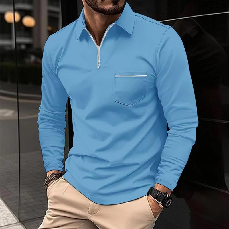 Malcolm | Men's Modern Quarter-Zip Polo Shirt