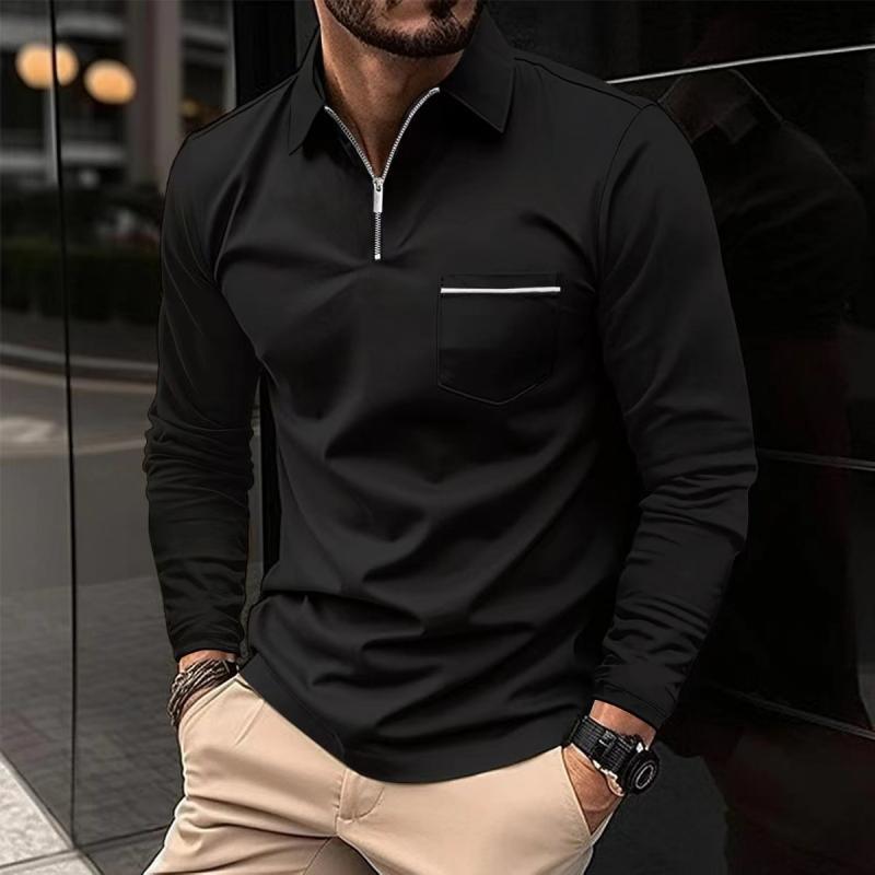 Malcolm | Men's Modern Quarter-Zip Polo Shirt