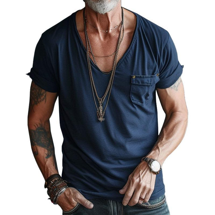 Chino | Men's Classic V-Neck Pocket T-Shirt