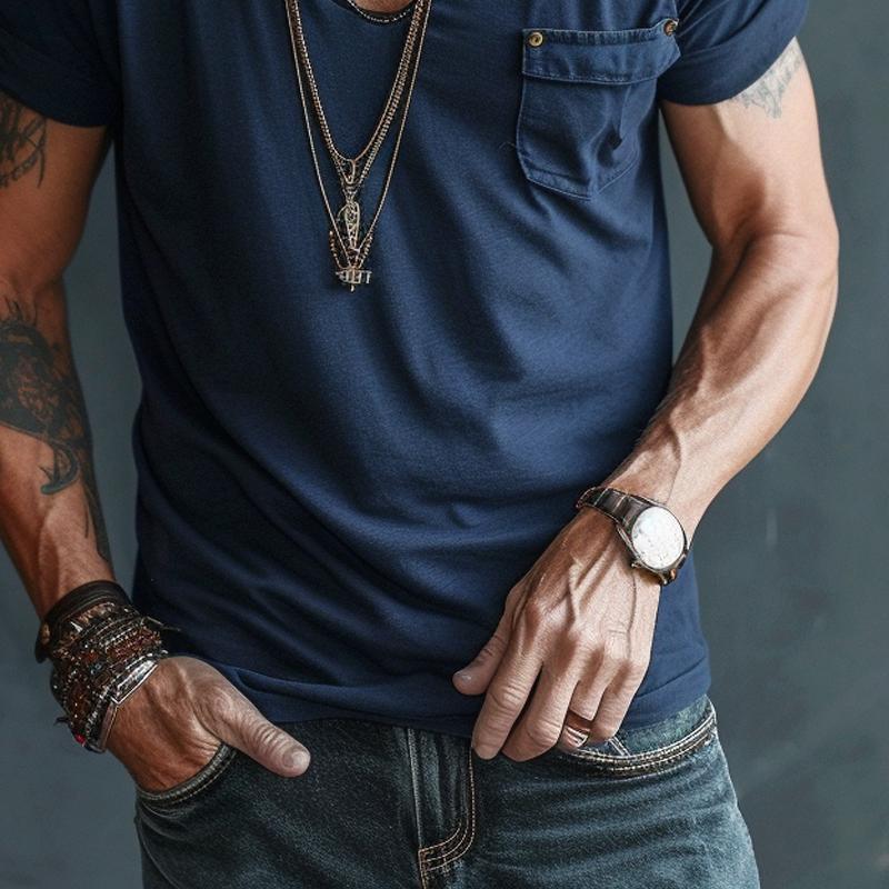 Chino | Men's Classic V-Neck Pocket T-Shirt