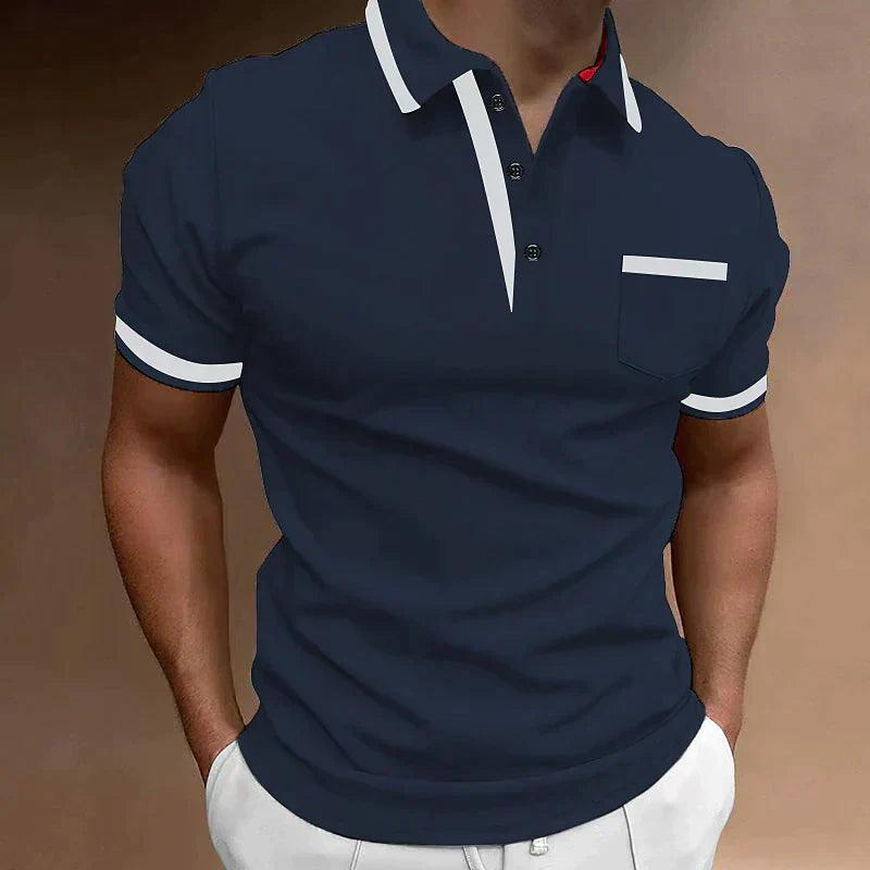 Evan | Men's Classic Contrast Trim Polo Shirt