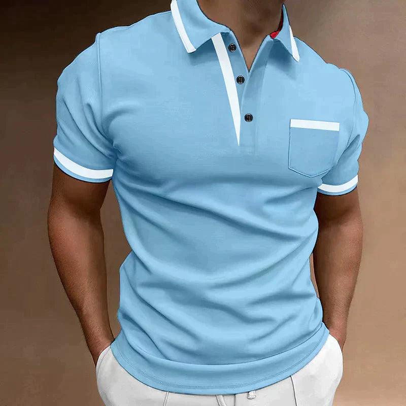 Evan | Men's Classic Contrast Trim Polo Shirt