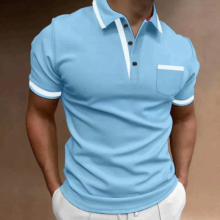 Evan | Men's Classic Contrast Trim Polo Shirt