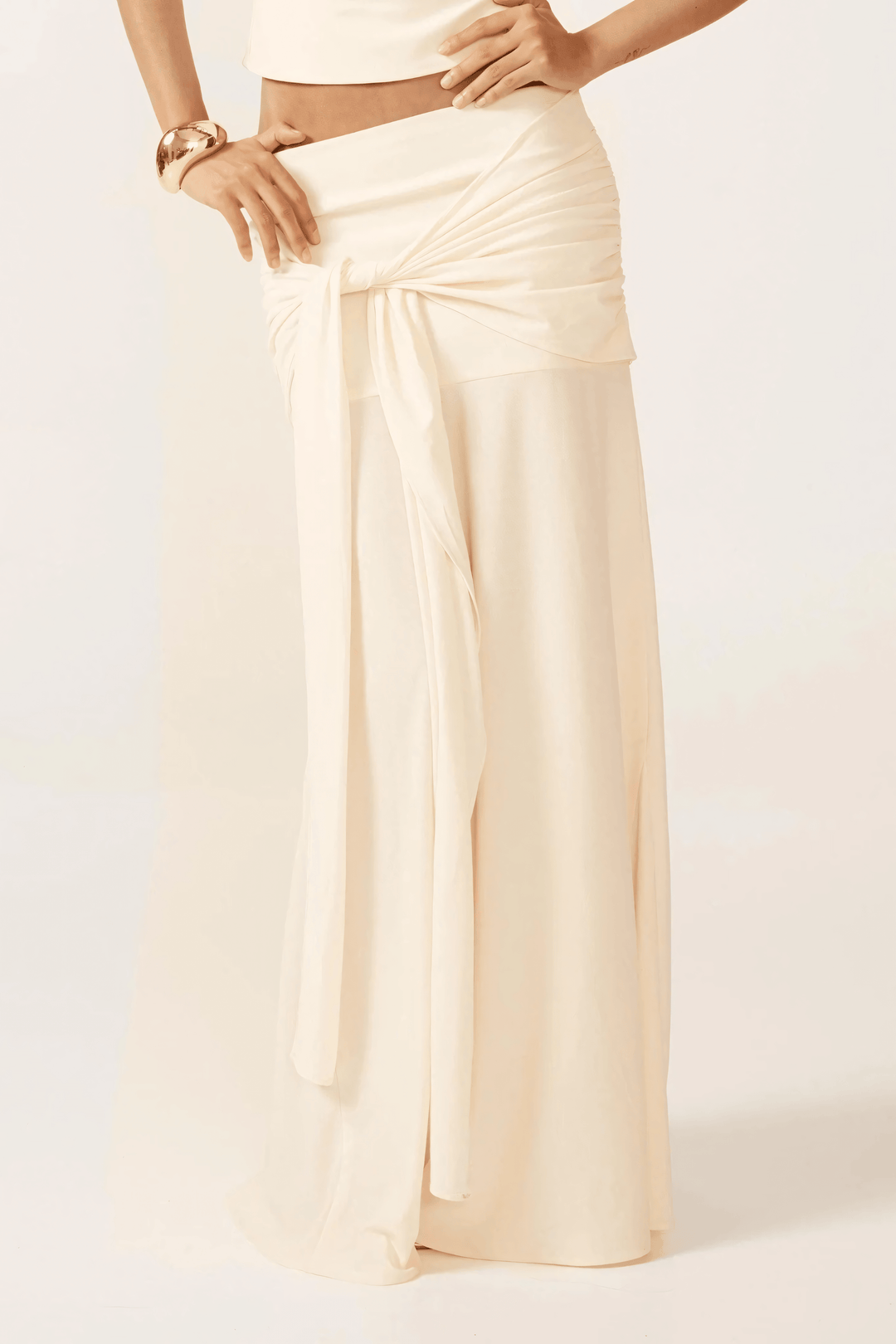 Women's Wedding Guest Strapless Maxi Skirt Set