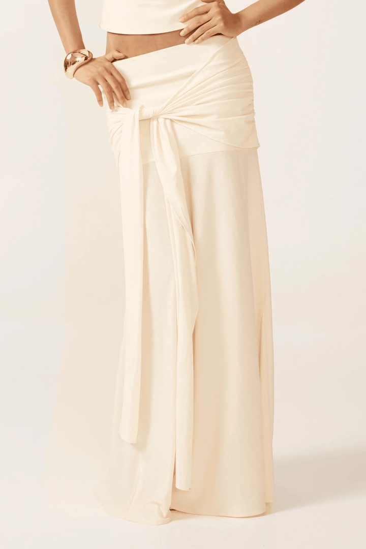 Women's Wedding Guest Strapless Maxi Skirt Set